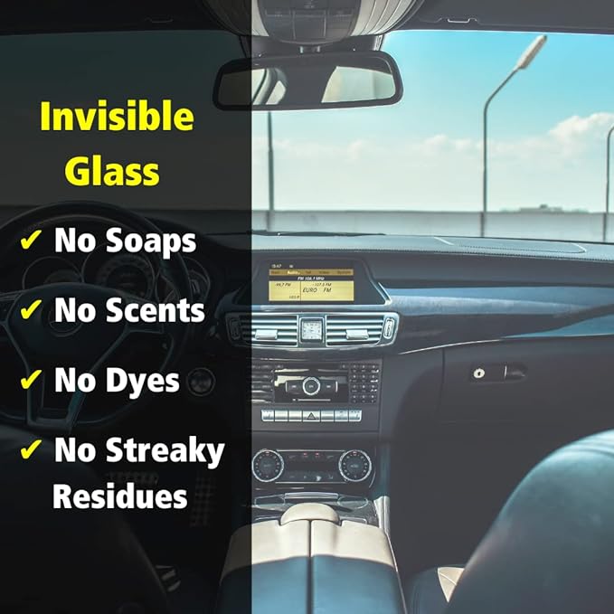 Invisible Glass 92164-3PK Premium Glass Cleaner Spray for Car Windshields and Windows, Automotive and Home Window Cleaner, Streak-Free, Ammonia-Free, Tint-Safe – 22 fl oz (Pack of 3)