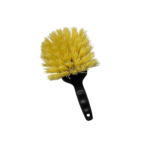SPARTA Plastic Scrub Brush, Cleaning Brush, Utility Brush with Polypropylene Bristles For Cleaning, 8 Inches, Black