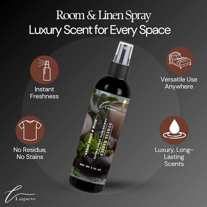 Lapew Room & Linen Spray | Fragrance Mist for Home, Car & Office | Fabric & Air Freshener | Neutralizing Mist | Made in USA | Stress Relief