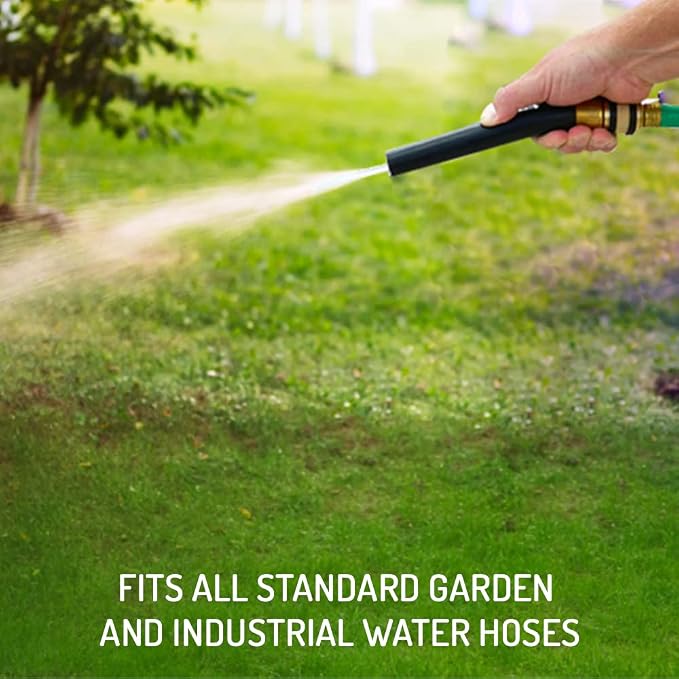 Hi-Tech Bend and Spray Water Nozzle - Heavy Duty, Flexible Garden Hose Attachment - Control Water Use and Spray 1 Unit