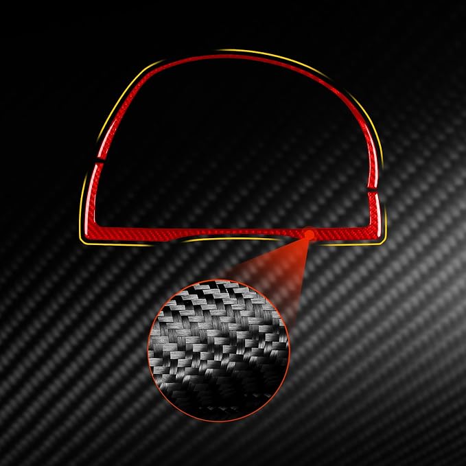 Real Carbon Fiber Trim for Toyota Camry Accessories | for 2012 2013 2014 Dashboard Speedometer Panel Frame Interior Thick Overlay Decal