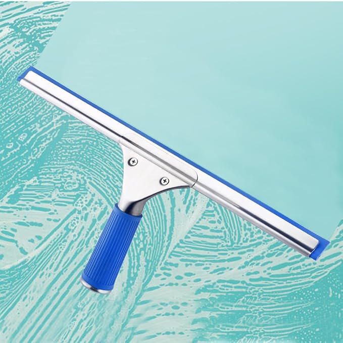 18 Inch Window Squeegee with Removable Blade Windows Clean Glass Cleaning Water Wiper (18in/45cm, Blue)