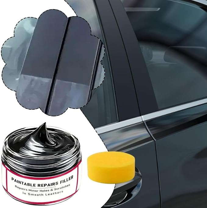 Leather Recoloring Balm, Leather Filler for Filling or Repairing Holes Cracks Scratches, Color Restorer Conditioner with Applicator (55 ML)