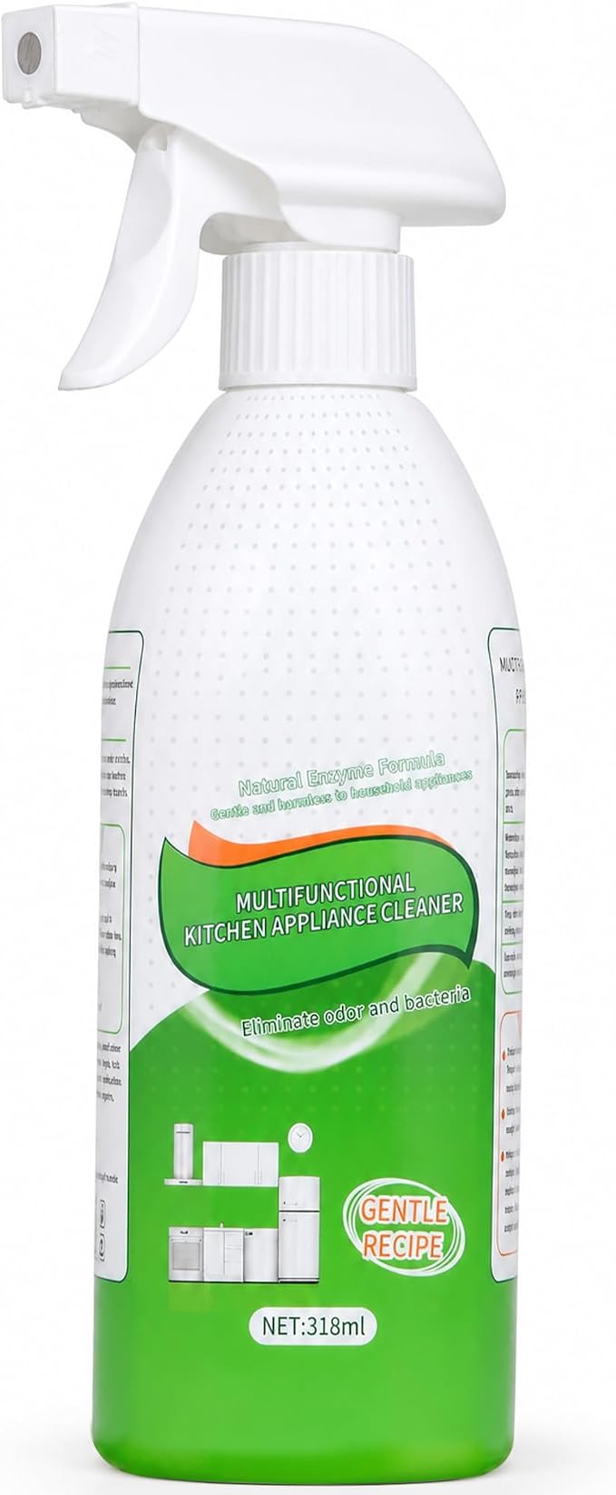 New Upgrade Kitchen Spray Cleaner, Effective Multi-Purpose Heavy Duty Grill Cleaner Foam for Stubborn Grease, Cooktop Degreaser, Professional Grease Remover Cleaning Spray for Oven, Range Hood, Sink