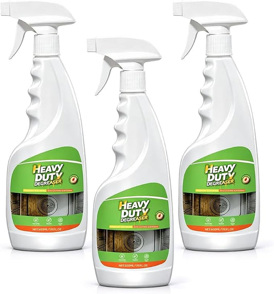 Heavy Duty Degreaser Spray,Fast-Acting Kitchen Cleaner & BBQ Grill Cleaner, 500ML Multi-Purpose Removes Grease, Burnt Food & Stains from Microwave, Oven, Stove Top & Grill. (1)