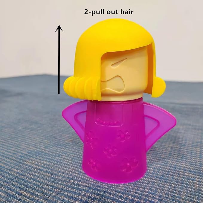 Microwave Cleaner Microwave Oven Cleaner High Temperature Steam Cleaning Equipment Tool Fridge Deodorized Easily Crud Steam Cleans Add Vinegar and Water Angry Mama (Purple)