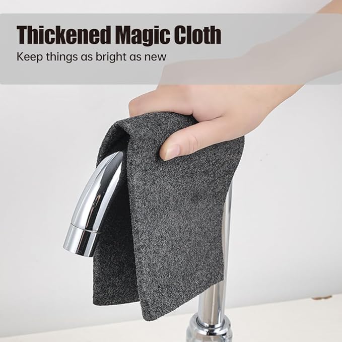 Trapo Magico para Limpiar Vidrios, Magic Rag, Magic Cleaning Cloth Stainless Steel, 10 Counts Thickened Magic Cleaning Cloth, Microfiber Magic Streak Free, for Windows & Glass Reusable (30)