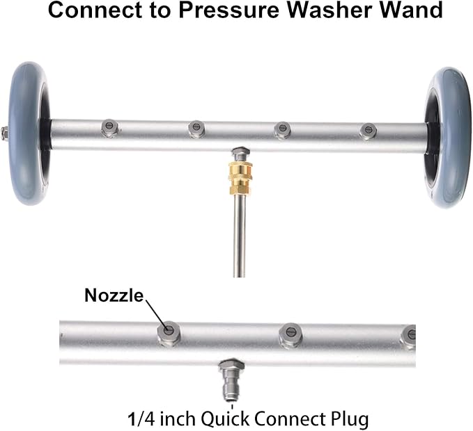 RIDGE WASHER Pressure Washer Undercarriage Cleaner, 16 Inch, 4000 PSI | Undercarriage Washer, Power Washer Under Car Cleaner with Straight Extension Wand