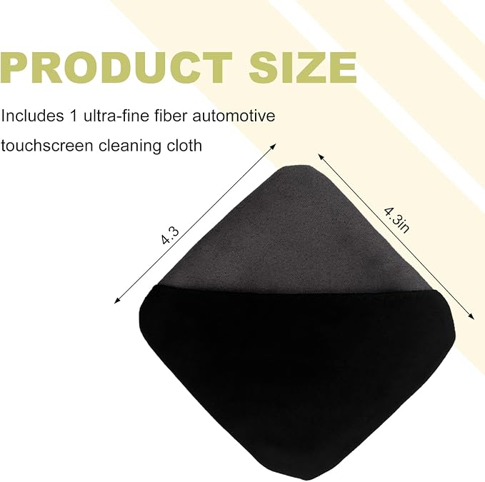 Car Screen Cleaner, 4.13"×4.13" Square Auto Touch Screen Cleaner Microfiber Cleaning Pad, Scratch-Free Microfiber Cleaning Wipe for Vehicle Dashboard LCD Display Laptop