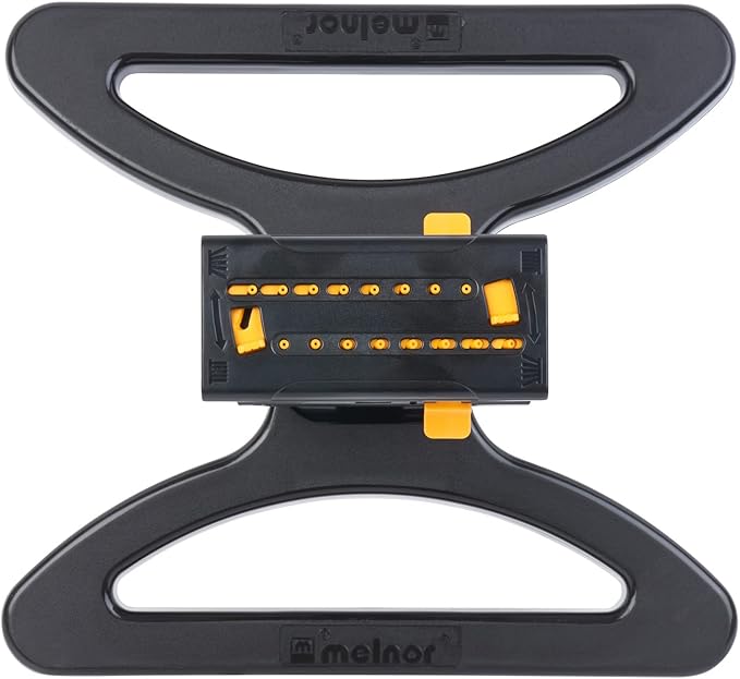 Melnor 65131AMZ MiniMax Turbo Oscillator Sprinkler, 4000 sq. ft., 4-Way Adjustable, Quick Connect Bundle, Black, Yellow (Pack of 12)