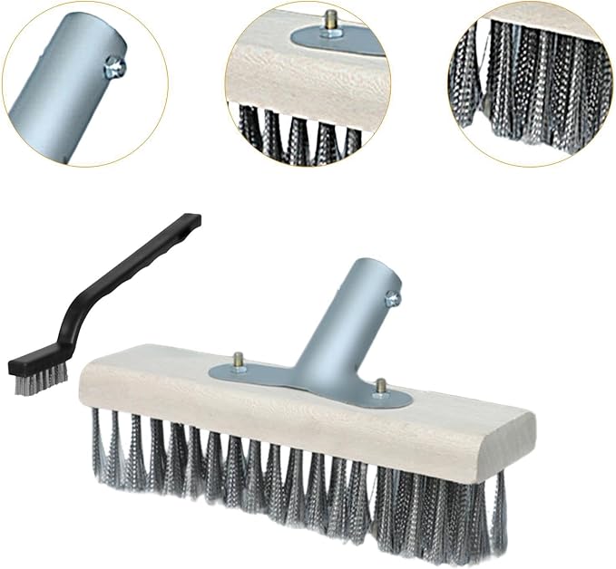 Multi Purpose Scrubber Brush with Wire Head for Shower and Patio Use, 20cm