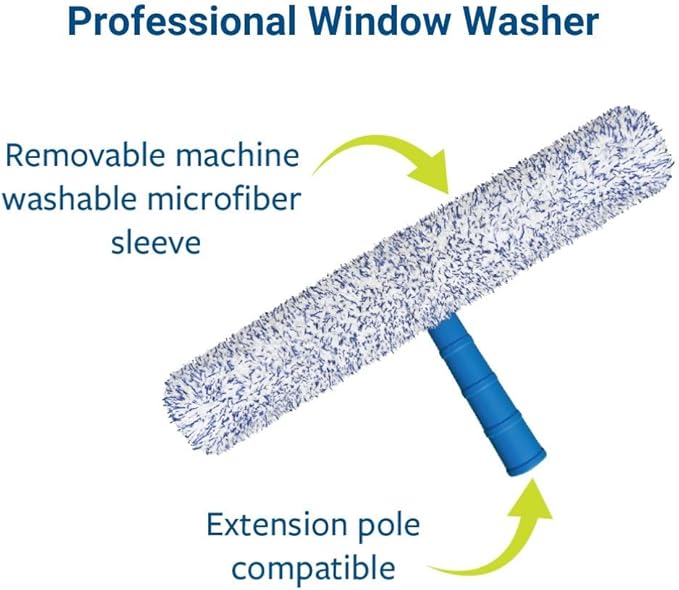 EnduroShield Professional Squeegee & Window Washer Cleaning Combo | Professional Window Cleaning Tool | Streak-Free Results | Ergonomic Design | Reusable