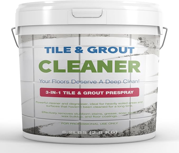 Tile & Grout Cleaner -for Deep Cleaning Concrete, Floors, Stains, Grease | Fast-Dissolving Powdered Solution for Deep Cleaning Tough Stains, Ideal for Residential & Commercial Use - 2.8 KG