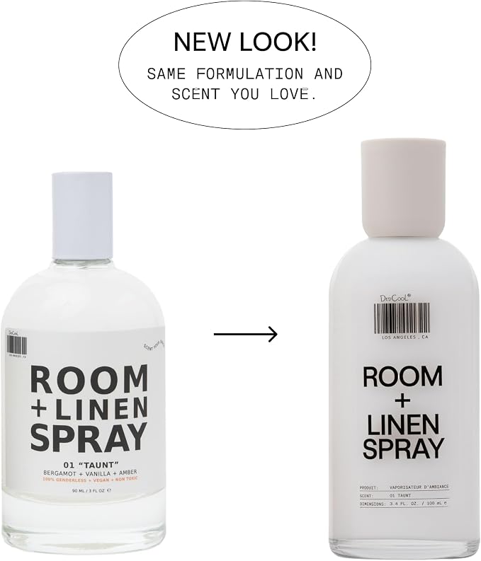 DedCool, Room + Linen Spray, 01 Taunt, Essential Oil Infused, 3.4 fl oz | Natural non-toxic formula freshens home, bedding, couch, closet & bathroom