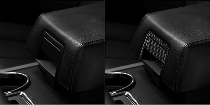 Carbon Fiber Center Stickers Fit for Ford Expedition 2007-2014 | Center Console Armrest Box Handle Trim Decorations | Accessories | Anti-scratch | Self-adhesive