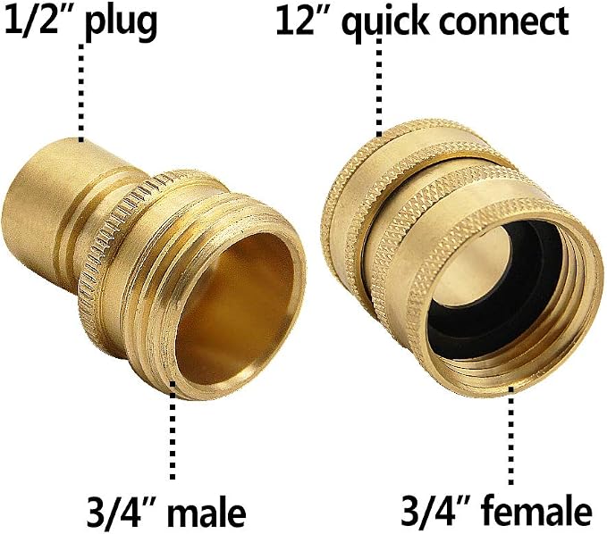 Twinkle Star Pressure Washer Adapter Set, Quick Disconnect Kit | M22 14mm Quick Connect Swivel to 3/8" Fittings, 3/4" to Quick Release