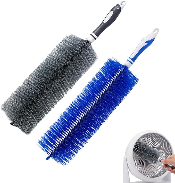 Fan Cleaning Brush, 2026 New Bendable Microfiber Head Dusting Brushes, Reusable Fan Cleaner Brush Dust Remover for Electric Fans, Air Conditioning, Car Vents and Blind (2pcs,mixedB, 48cm)