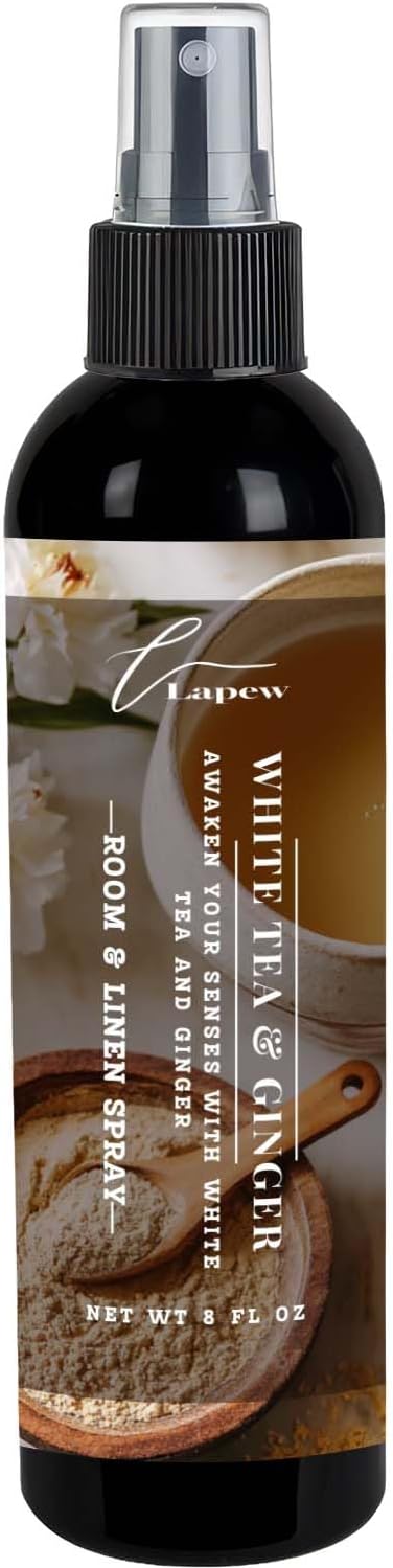 Lapew Room & Linen Spray | Fragrance Mist for Home, Car & Office | Fabric & Air Freshener | Neutralizing Mist | Made in USA | White Tea & Ginger