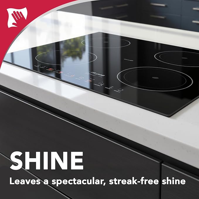 Weiman Cooktop Cleaner Paste, Easily Remove Burned-On Food, Grease and Watermarks, Leaving Your Glass Cook Top Sparkling