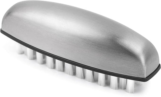Vegetable and Fruit Cleaning Brush, 304 Stainless Steel Cleaning Brush, Microfiber Scrubbing Pad, Multipurpose Kitchen Tool (White)