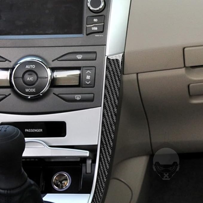 Side Strip Lower Trim for Toyota Corolla 2009-2013 Accessories Black | Soft Carbon Fiber | Upgrades for Car | Only for Left-Hand Drive | Anti-Scratch | Sporty Style