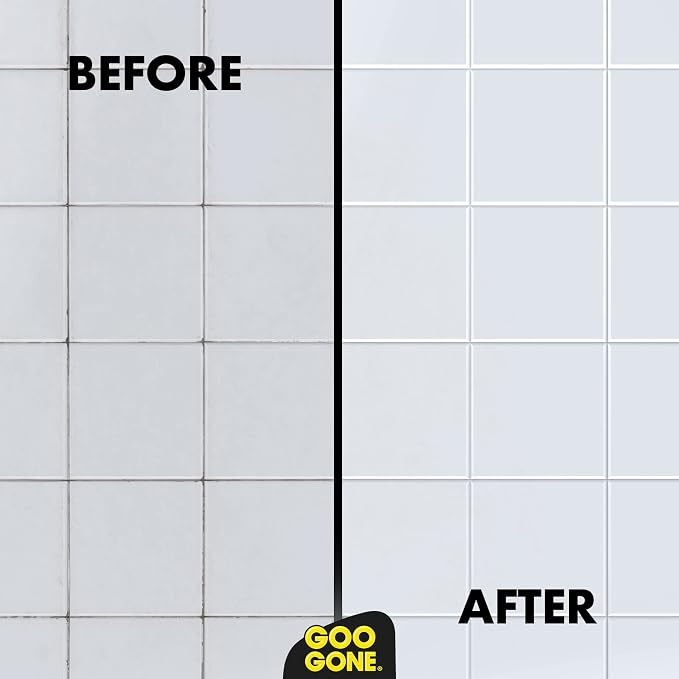 Goo Gone Grout and Tile Cleaner - 28 Ounce - Removes Tough Stains Dirt Caused by Mold Mildew Soap Scum and Hard Water Staining - Safe on Tile Ceramic Porcelain, pack of 2