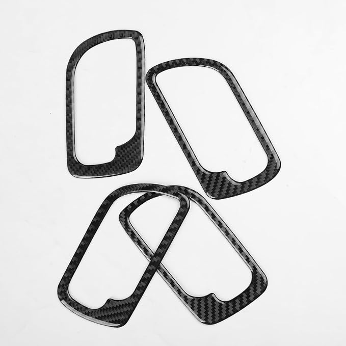 Real Carbon Fiber Trim for Honda Accord Accessories | for 2003 2004 2005 2006 2007，Door Inner Handle Panel Frame Cover，Interior Dash Panel，Thick Overlay Sticker Decal