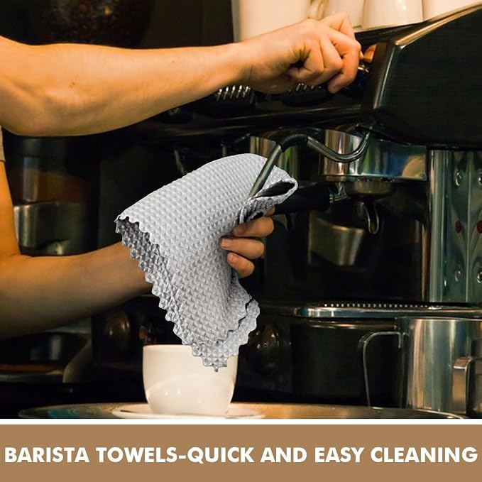 AIDEA Microfiber Glass Cleaning Cloth-12PK,Magic Cleaning Cloth Grey 11×11" | Lint Free Cloth Polishing Cleaning Rags, Barista Coffee Towel, Stainless Steel Wipes for Glass, Windows, Mirrors, Windshield