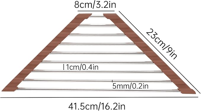 Tomorotec Triangle Roll-Up Dish Drying Rack for Sink Corner Small Foldable Stainless Steel Over The Sink Multipurpose Kitchen Drainer Caddy Trivet Rustproof Storage Shelf (Chocolate Brown)