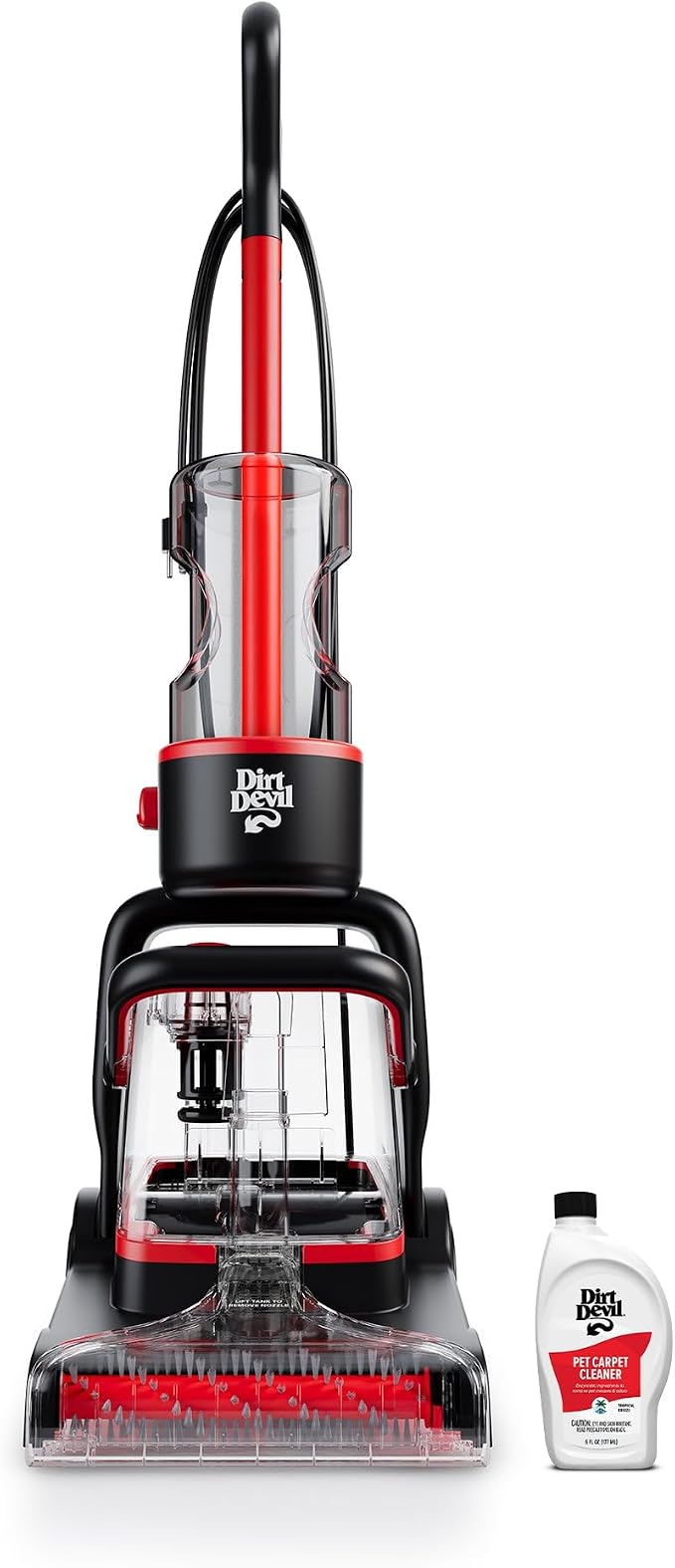 Dirt Devil Full Size Carpet Cleaner Machine for Carpet and Upholstery | Deep Cleaning Carpet Shampooer Machine with Two Cleaning Modes, Pair with Dirt Devil Carpet Cleaner Solution