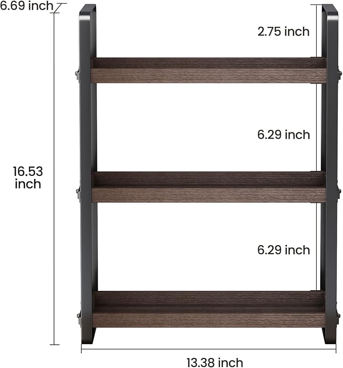HNRLOY Bathroom Counter Organizer,Bathroom Countertop Organizer,Counter Shelf,Countertop Storage,Organization and Storage,Makeup Shelf,Sink Caddy(Brown 3 Tier)