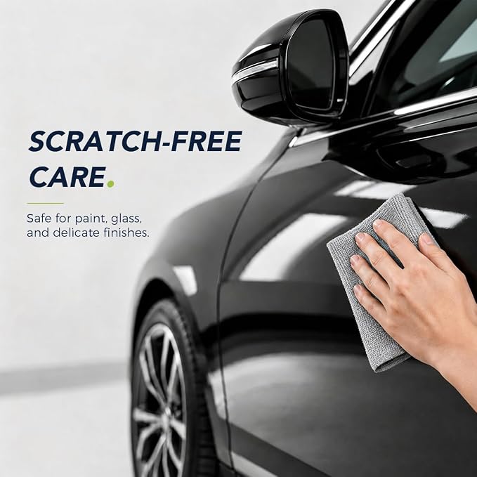UNIMADE Microfiber Cleaning Cloth, 150 Pack Microfiber Towels for Cars | Reusable Paper Towels Lint Free Shop Rags with Box for Home Kitchen Automotive, 11"x 9", Blue & Grey & Green