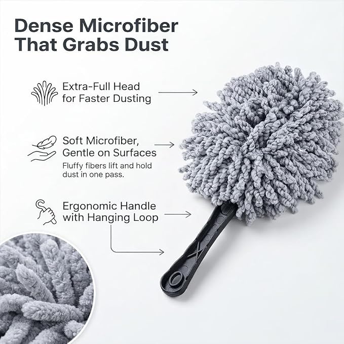 10-Piece Car Interior Cleaning Kit Boar Hair Vent Detailing Set | 3 Soft Boar Brushes,Non-Toxic Gel,Spray Bottle;Scratch-Free,Auto&Home Dual Use,Perfect Detailing Gift Kit
