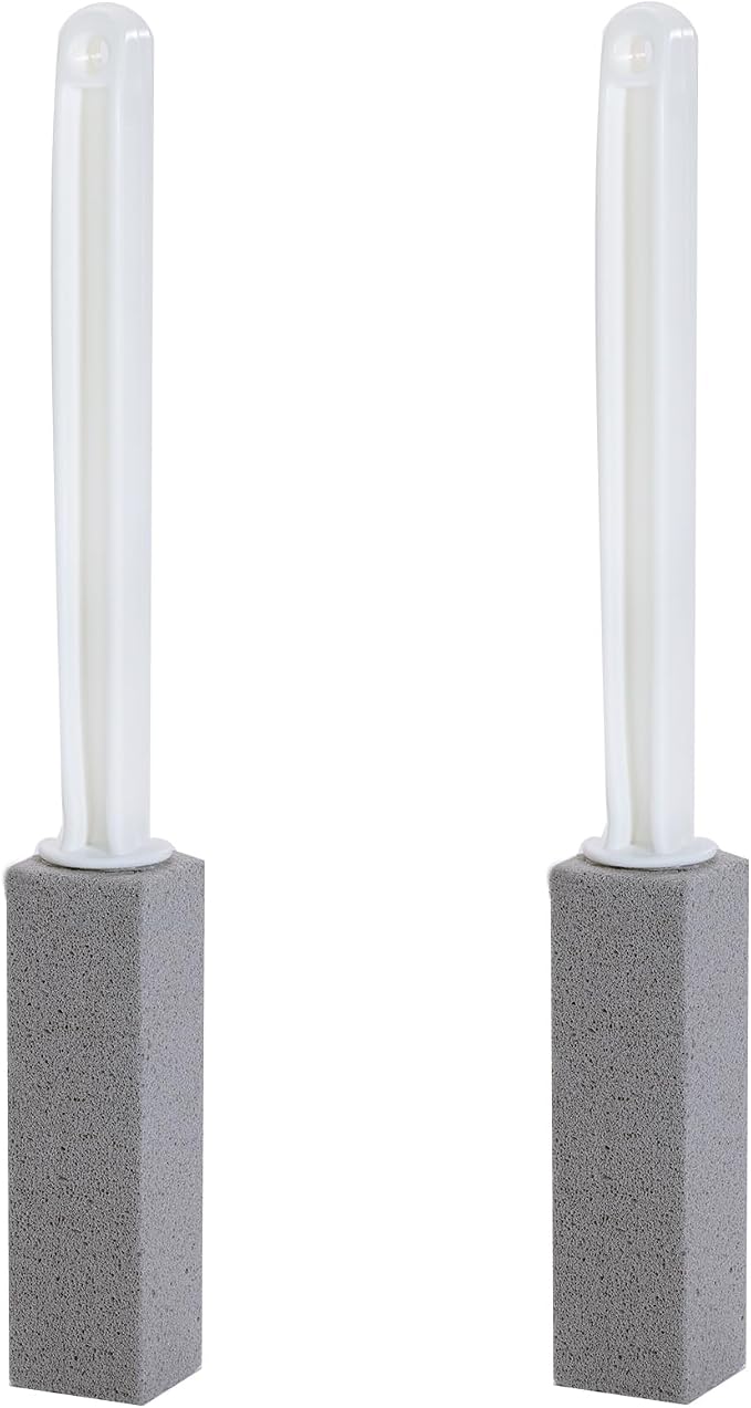ARZQUT 2 Packs Pumice Cleaning Stone with Extra Long Handle, Pumice Stone for Toilet Bowl Cleaning for Cleaning Toilets, Bathtubs, Grills, Swimming Pools, Sinks