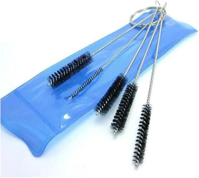 5pcs/Set Nylon Small Brush Mini Smoking Pipe Cleaner Hookah Cleaning Stainless Steel Brushes