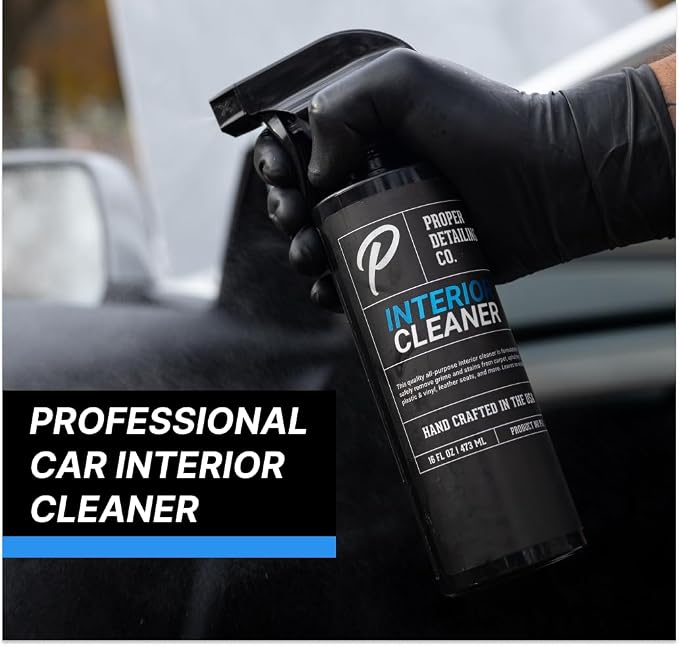 Professional Car Interior Cleaner for Fabric & Leather Seats, Dashboard, Headliner & Carpet - Deep Stain Remover Foam Spray for Auto Detailing - Tesla Seat Compatible