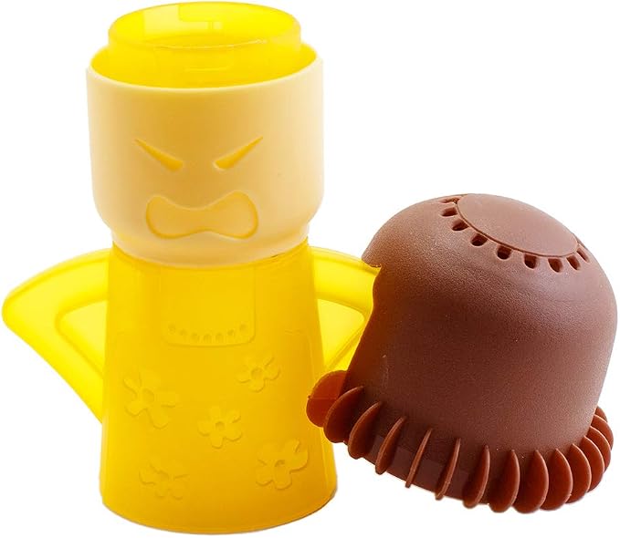 Microwave Cleaner Steam Angry mama Easily Cleans the Crud In Minutes. Fast Action Steam Kitchen Gadget,Just Add Vinegar and Water (yellow)
