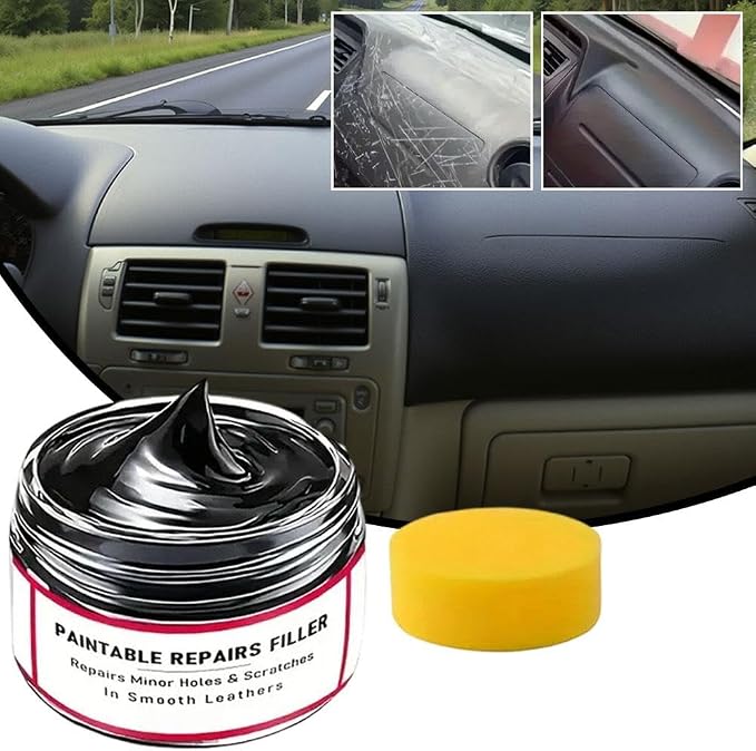 Leather Recoloring Balm, Leather Filler for Filling or Repairing Holes Cracks Scratches, Color Restorer Conditioner with Applicator (100 ML)