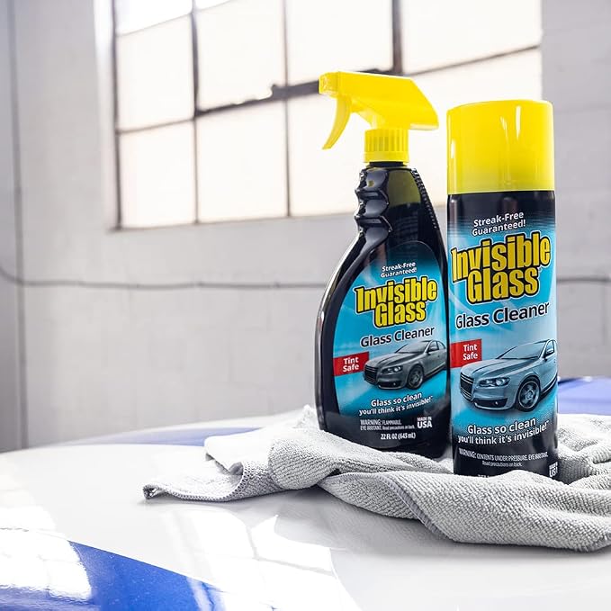 Invisible Glass 92164-2PK Premium Glass Cleaner Spray for Car Windshields and Windows, Automotive and Home Window Cleaner, Streak-Free, Ammonia-Free, Tint-Safe – 22 fl oz (Pack of 2)