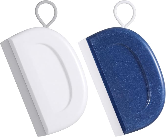 2Pcs Small Sink Squeegee, 4.5inch Mini Rubber Squeegee for Kitchen | Multifunctional Handheld Sink Squeegee Cleaning Tool for Kitchen, Car, Shower, Bathroom, Windows