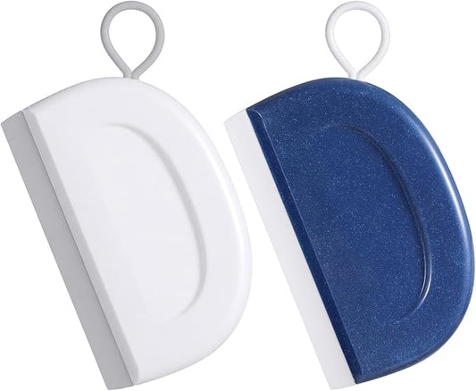 2Pcs Small Sink Squeegee, 4.5inch Mini Rubber Squeegee for Kitchen | Multifunctional Handheld Sink Squeegee Cleaning Tool for Kitchen, Car, Shower, Bathroom, Windows