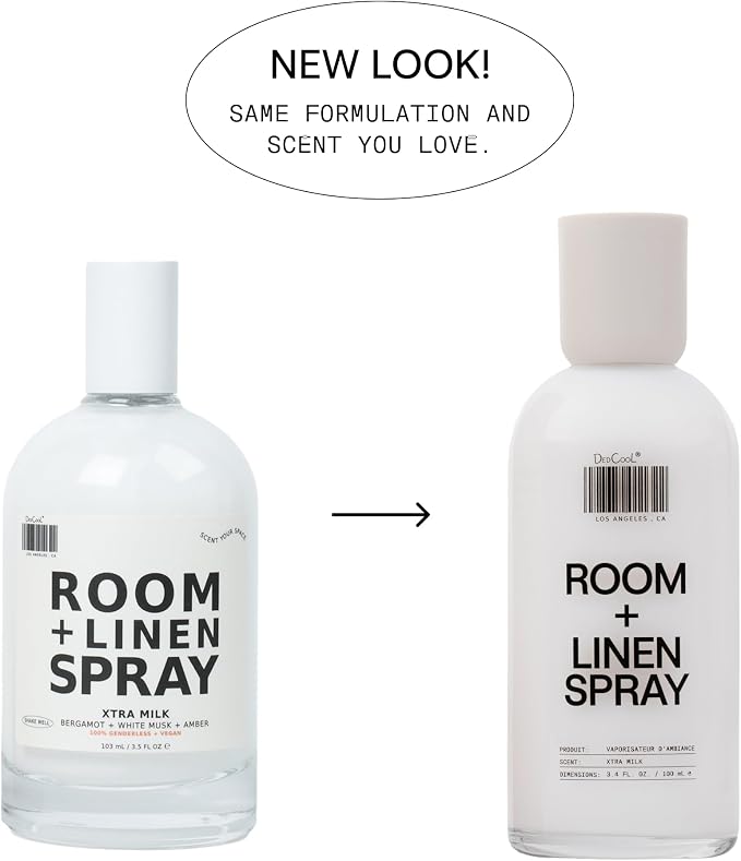 DedCool, Room + Linen Spray, Xtra Milk, Essential Oil Infused, 3.4 fl oz | Natural non-toxic formula freshens home, bedding, couch, closet & bathroom