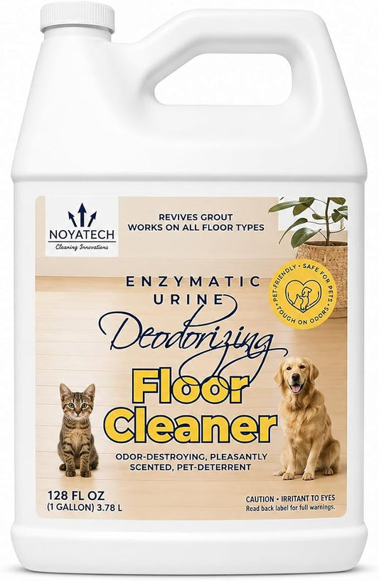 NOYATECH Pet Floor Cleaner – Enzyme-Powered Degreaser for Urine, Odor & Grime | Safe for Tile, Vinyl, Grout & Hardwood | Residue-Free & Pet Safe
