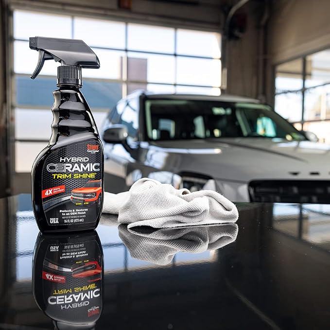 Stoner Car Care 92333-4PK Hybrid Ceramic Trim Shine – Restores Faded Plastic & Vinyl to OEM Finish, Long Lasting Water-Based UV Protection for Interior & Exterior Trim – 16 fl oz (Pack of 4)