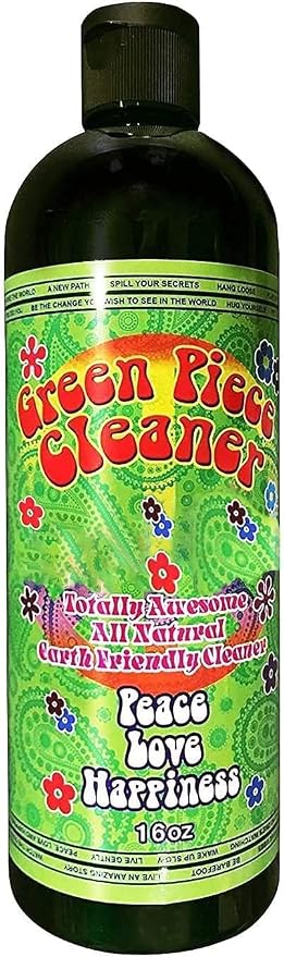 Green Piece® Glass Cleaner 2 Bottles (Made in USA) - All Natural Earth Friendly Multi-purpose Cleaner for Metal, Ceramic, Water Pipe 16 oz