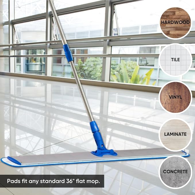 36" Microfiber Wet Mop Pad (3) - Microfiber Wholesale