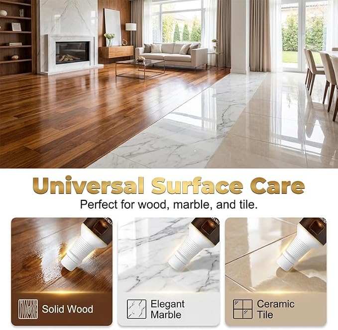 Professional Wood Floor Restorer, 2026 New Wood Floor Restorer Polish for Hardwood Floors, Suitable for Hardwood Floors Laminate Flooring Furniture Surfaces Maintenance (Brown, 3)