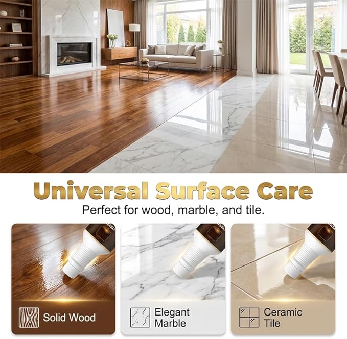Professional Wood Floor Restorer, 2026 New Wood Floor Restorer Polish for Hardwood Floors, Suitable for Hardwood Floors Laminate Flooring Furniture Surfaces Maintenance (Brown, 2)