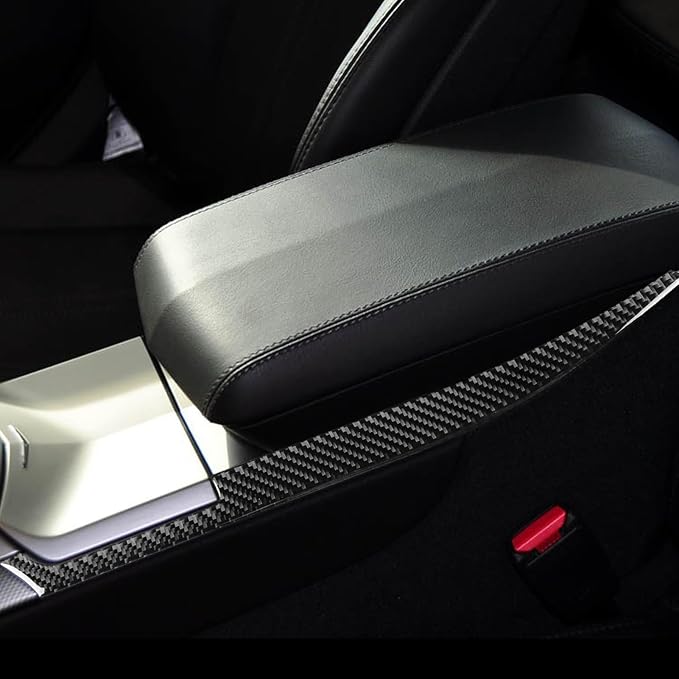 Real Carbon Fiber Trim for Cadillac CTS Accessories | for 2008 2009 2010 2011 2012 2013 Full Set Air Outlets Central Console Dashboard Sticker Interior Thick Overlay Decal