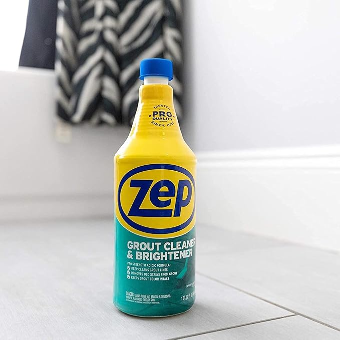 Zep Grout Cleaner and Brightener - 32 oz (Case of 12) ZU104632 - Make Grout Look New Again, Just Like Magic